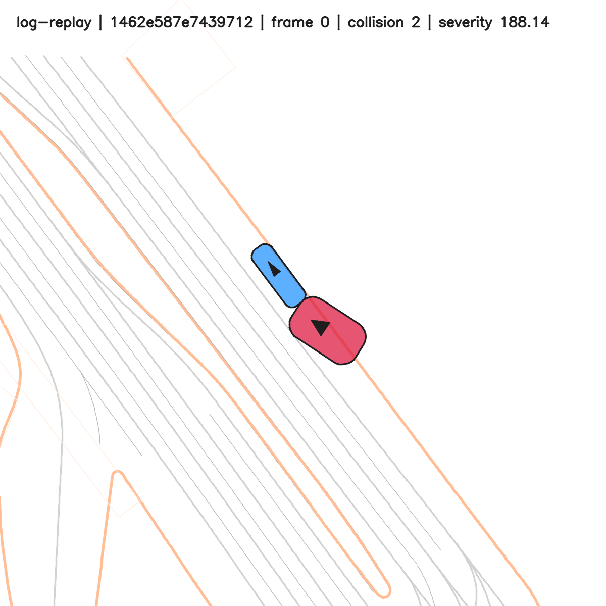 Collision scenario 01 animation